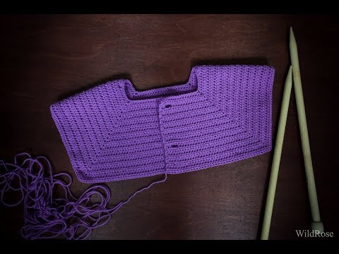 Вяжем квадратную кокетку с ростком  &hearts; Вяжем крючком &hearts;  Wild Rose &hearts;