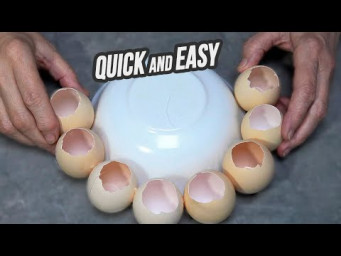 Easter decor in 5 minutes! Just glue the eggshells together and you'll get incredible!