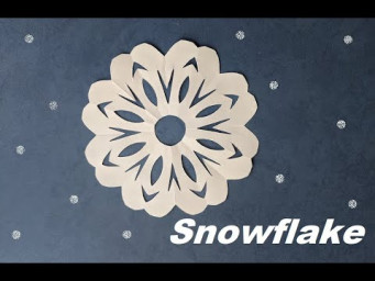 Красивая снежинка из бумаги своими руками | Christmas paper snowflake | スノーフレーク折り紙