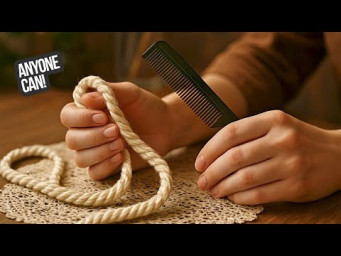 I took cotton rope and a comb, the result is incredibly cute and useful! Watch till the end