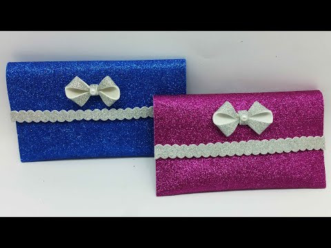 DIY Fancy Clutch From One Piece Of Foam Sheet | How To Make Smocking Purse Bag Easy | Girl Craft DIY Fancy Clutch From One Piece Of Foam Sheet | How To Make Smocking Purse Bag Easy | Girl Craft