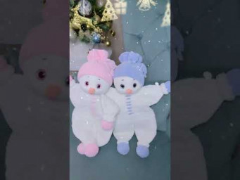 CROCHET SNOWMANS ♡ MERRY CHRISTMAS ♡  #snowman #amigurumi #crochet #short