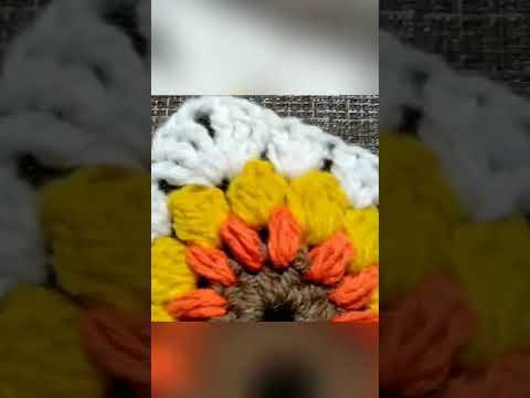 How to crochet a sunflower - Sunflower crochet motif - Crocheting - Как связать крючком Подсолнух How to crochet a sunflower - Sunflower crochet motif - Crocheting - Как связать крючком Подсолнух