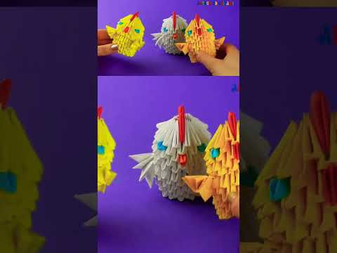DIY Paper Chick (3D Origami) #Shorts DIY Paper Chick (3D Origami) #Shorts