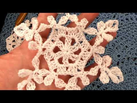 Нежная СНЕЖИНКА ,просто и КРАСИВО , вязание КРЮчКОМ , crochet beautiful pattern  (№  1-23 узор №181)