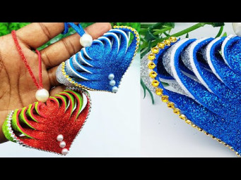 Macrame Ornaments With Heart Shaped - Christmas Tree Decorations - Christmas Decorate With Me
