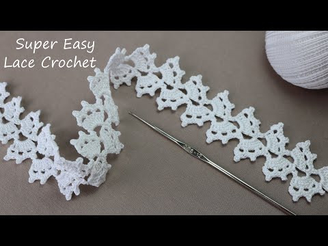 Простое ВЯЗАНИЕ КРЮЧКОМ для начинающих ЛЕНТОЧНОЕ КРУЖЕВО Super very Easy Ribbon Lace Crochet Простое ВЯЗАНИЕ КРЮЧКОМ для начинающих ЛЕНТОЧНОЕ КРУЖЕВО Super very Easy Ribbon Lace Crochet