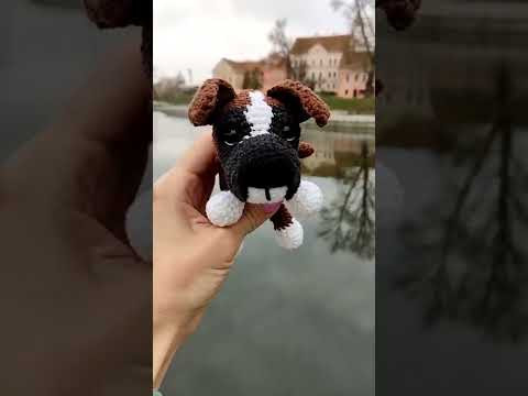 Boxer dog miniature crochet toy, amigurumi crochet patterns Boxer dog miniature crochet toy, amigurumi crochet patterns