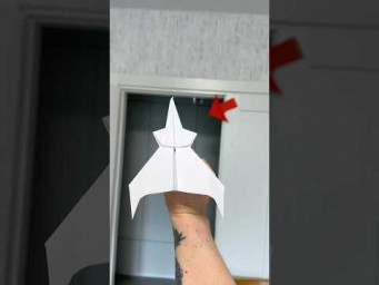 328ft Flight + Direct Hit &mdash; Paper Plane LEGEND! #diy #papercraft #shorts