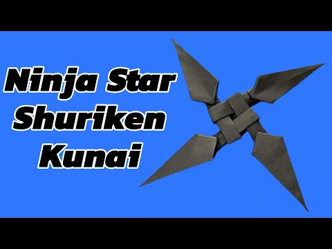 Origami Ninja Star | How to Make a Paper Shuriken Kunai | AMAZING Paper Ninja Weapons