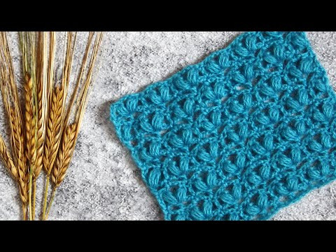 Узор с пышными столбиками крючком | Красивый узор крючком Узор с пышными столбиками крючком | Красивый узор крючком