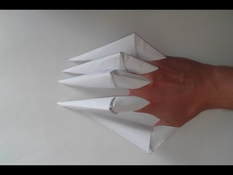 Как сделать из бумаги когти (Origami Claws) Как сделать из бумаги когти (Origami Claws)