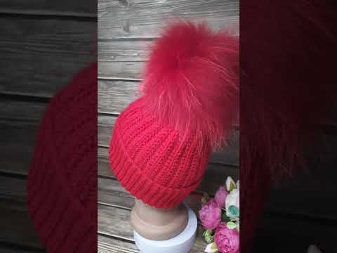 КРАСИВАЯ, ТЕПЛАЯ  ШАПКА ДВУСТОРОННИМ УЗОРОМ!!! МАСТЕР КЛАСС ЕСТЬ НА КАНАЛЕ!!!
