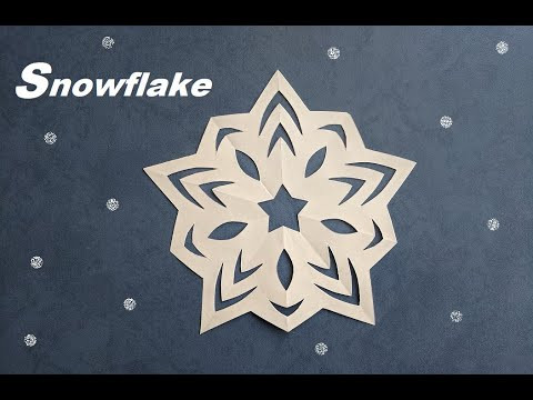 Красивая снежинка из бумаги своими руками | Christmas paper snowflake | スノーフレーク折り紙