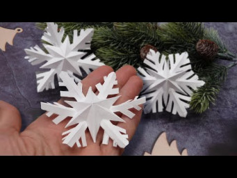 3 варианта простых 3D снежинок из бумаги | DIY Новый год | Paper Snowflake