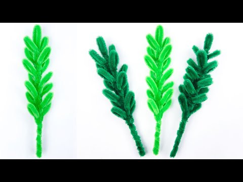 DIY Pipe Cleaner Leaf Stems 