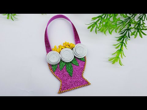 Wall decoration ideas | Wall hanging with flower | DIY wall decor | Foam sheet craft ideas Wall decoration ideas | Wall hanging with flower | DIY wall decor | Foam sheet craft ideas