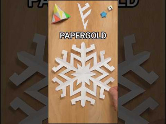 HOW TO MAKE PAPER PAPERGOLD SNOWFLAKE INSTRUCTION | CHRISTMAS DECORATION IDEAS INCL ART #diy