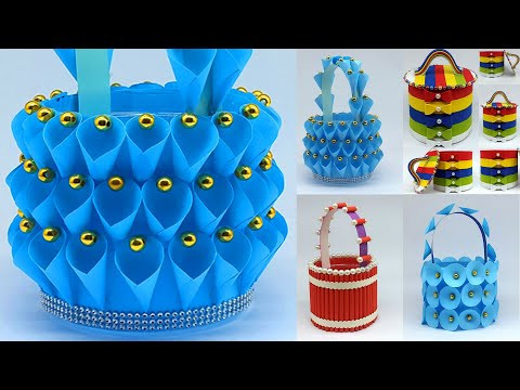 Beautiful Basket - Christmas Basket Making at Home - How to Make Paper Basket - DIY Handmade Crafts