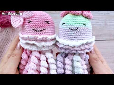 Амигуруми: схема Медуза. Игрушки вязаные крючком - Free crochet patterns.