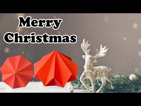CHRISTMAS ORIGAMI BAUBLE | How to Make a Paper Christmas Bauble | Christmas Decor Crafts