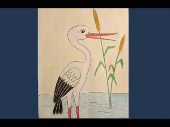 Как нарисовать аиста | How to draw a stork