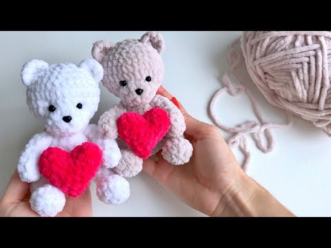 Мишка с сердечком крючком // Мастер-класс // Подарок от души Мишка с сердечком крючком // Мастер-класс // Подарок от души
