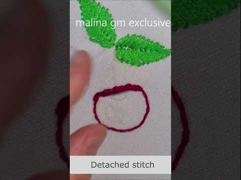 3D Embroidery How to embroider cherry Detached stitch #shorts 3D Embroidery How to embroider cherry Detached stitch #shorts
