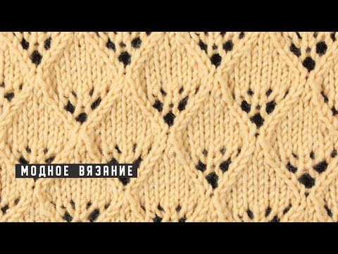 Нежный ажурный узор листиками / Knit pattern / Knitting DIY Нежный ажурный узор листиками / Knit pattern / Knitting DIY