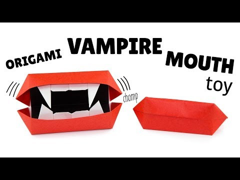 Origami Vampire Teeth Tutorial - Halloween DIY - Paper Kawaii Origami Vampire Teeth Tutorial - Halloween DIY - Paper Kawaii