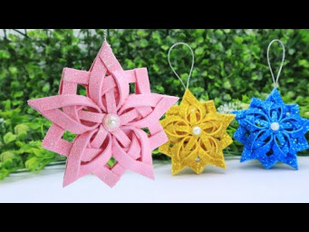 Beautiful Snowflakes from Foamiran❄️Christmas and New Year Crafts
