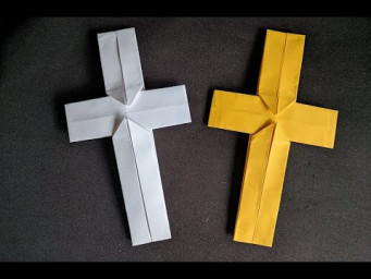 Крест оригами из бумаги | Origami paper cross | Christmas paper craft
