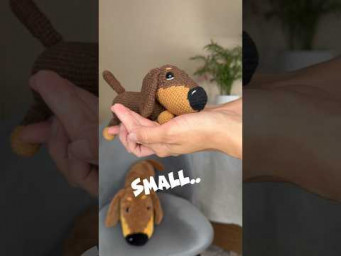 Small dachshund or big? What&rsquo;s your choose? #amigurumi #crochet #crochettoys