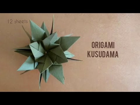 Origami Dry Leaf Kusudama/ Paper 24-Point Star Ball Origami Dry Leaf Kusudama/ Paper 24-Point Star Ball