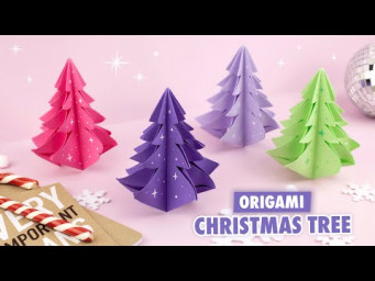 Оригами Елка из бумаги | Поделки на Новый год | Origami Paper Christmas tree