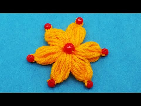 Amazing Woolen Flower Craft Idea - Easy Woolen Flower Making - DIY Handmade Flower Amazing Woolen Flower Craft Idea - Easy Woolen Flower Making - DIY Handmade Flower