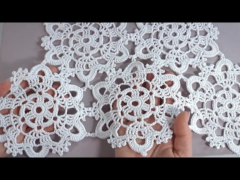 Нежно и Нарядно! Милые Мотивы крючком и их соединение последним рядом вязания в ажурное полотно Нежно и Нарядно! Милые Мотивы крючком и их соединение последним рядом вязания в ажурное полотно