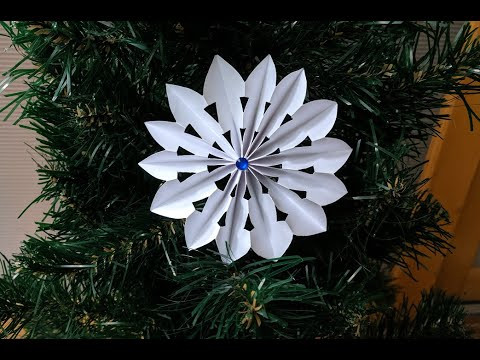 Объемная снежинка из бумаги | Paper snowflakes | Christmas craft Объемная снежинка из бумаги | Paper snowflakes | Christmas craft
