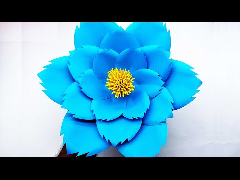 How To Make Giant Paper Flowers - Paper Flower Wall Hanging Decorations - Giant Flower Craft Easy How To Make Giant Paper Flowers - Paper Flower Wall Hanging Decorations - Giant Flower Craft Easy