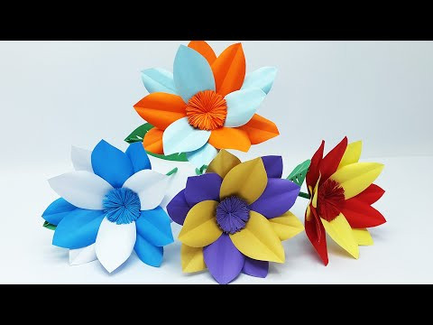 PRETTY FLOWER IDEAS - Paper Flowers Using Origami Paper - How to Make Paper Flower - DIY Crafts PRETTY FLOWER IDEAS - Paper Flowers Using Origami Paper - How to Make Paper Flower - DIY Crafts