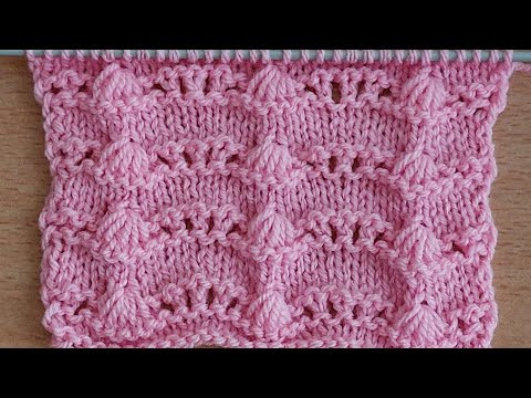 Ажурный узор спицами для детской кофточки, свитера, жакета, джемпера.