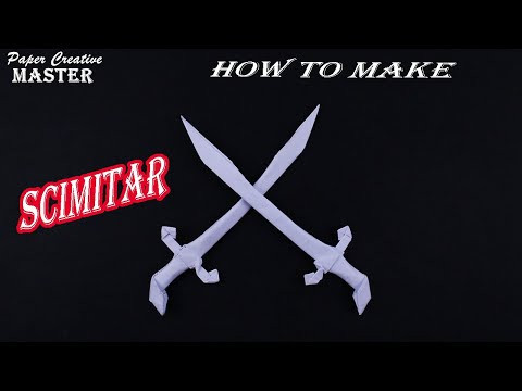 How to make a saber out of paper Origami scimitar How to make a saber out of paper Origami scimitar