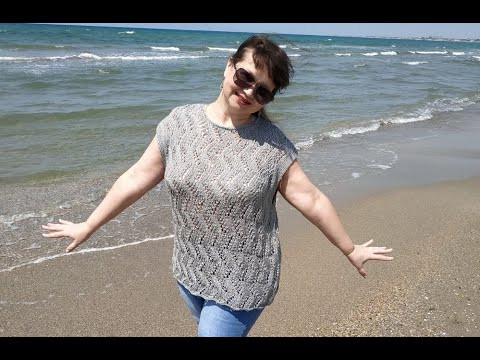 Блеск серебра! Топ-туника вертикальным ажуром Блеск серебра! Топ-туника вертикальным ажуром
