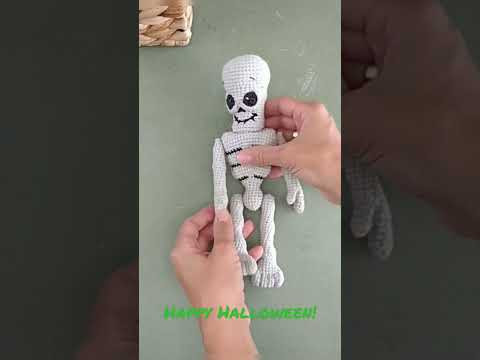 Halloween decorations DIY Skeleton, crochet Halloween decor, amigurumi Halloween