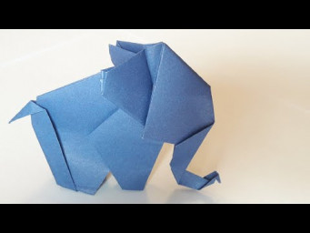Слон оригами легко; Elephant origami easy
