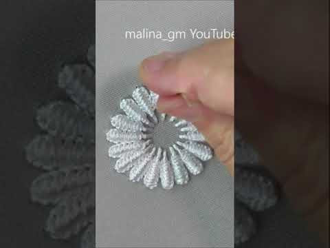 White chamomile | Double Cast-on stitch | tutorial |#shorts White chamomile | Double Cast-on stitch | tutorial |#shorts