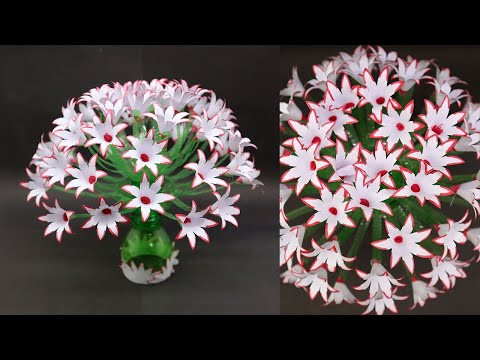 Plastic Bottle Flower Vase Craft | Paper Flowers Guldasta | DIY Home Decor Plastic Bottle Flower Vase Craft | Paper Flowers Guldasta | DIY Home Decor