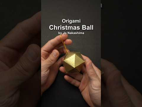 Origami Christmas Ball #shorts Origami Christmas Ball #shorts