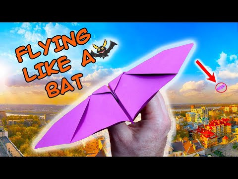 Как сделать бумажную летучую мышь! Машет крыльями! Как сделать бумажную летучую мышь! Машет крыльями!