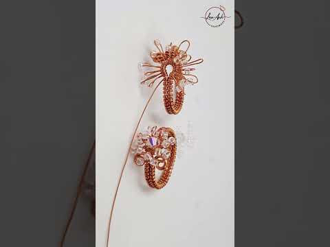 Making Flower ring from copper wire and small beads  #shortsvideo #handmade #diy #diycrafts